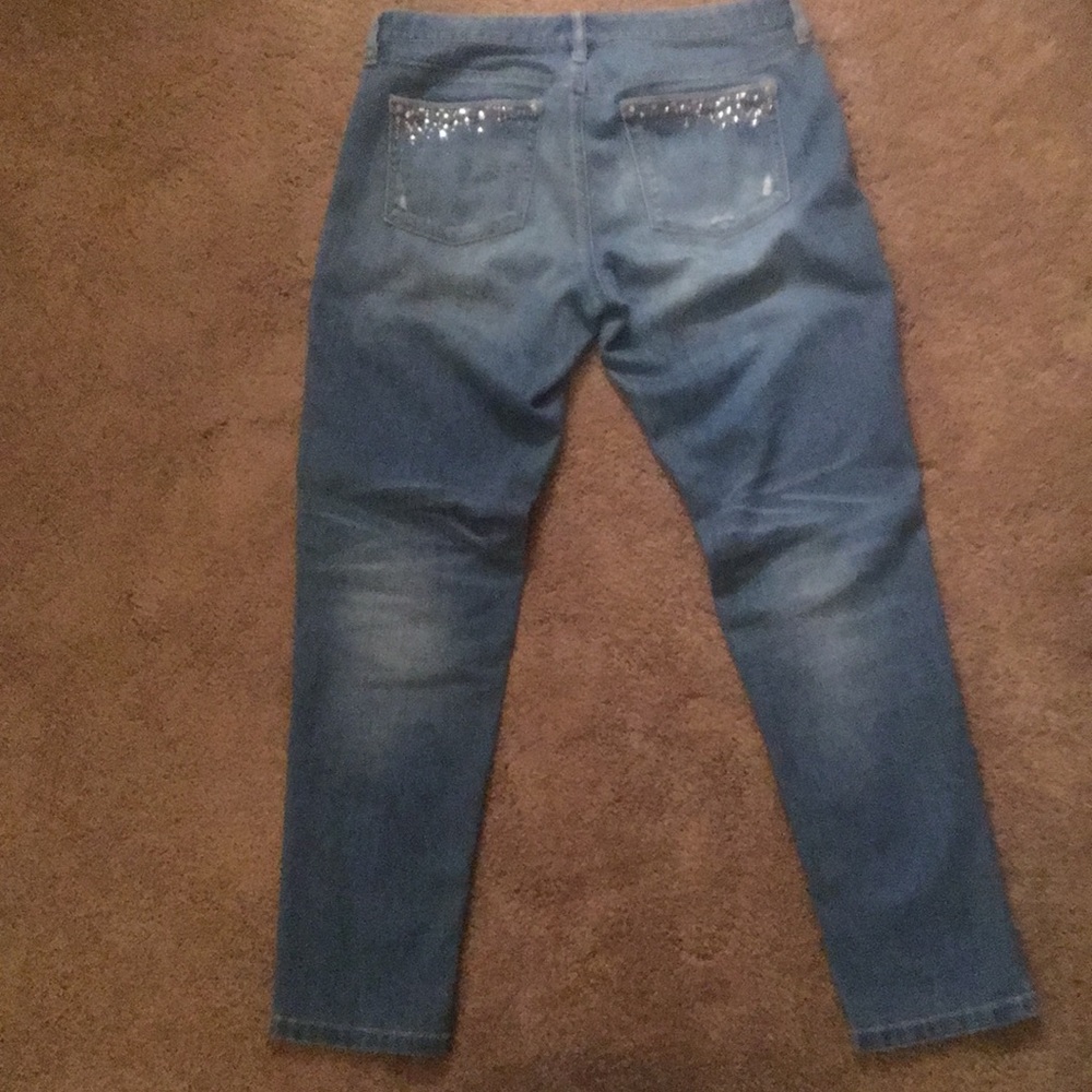 WHBL Distressed Rhinestone Jeans - Picture 4 of 6